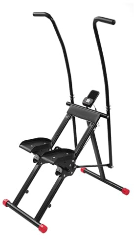 Stair Stepper per casa, salire le scale, scaletta verticale con pedali regolabili, portata 100 kg, crosstrainer stepper per allenamento a casa, palestra (nero)