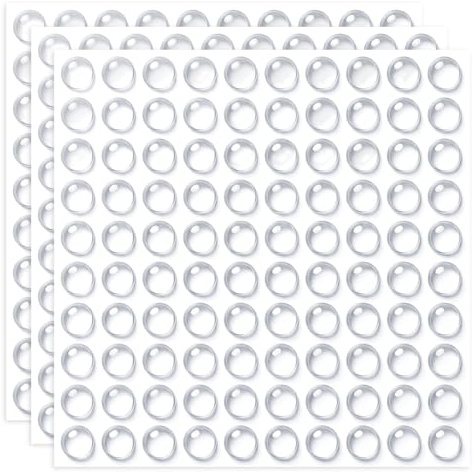 300 Piezas Lagrimas Silicona, 8 x 2 mm Pies de Goma Transparentes