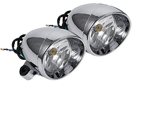 2 runde Motorrad-Scheinwerfer, 12 V, 10 W, rund, Zusatzscheinwerfer, Nebelscheinwerfer