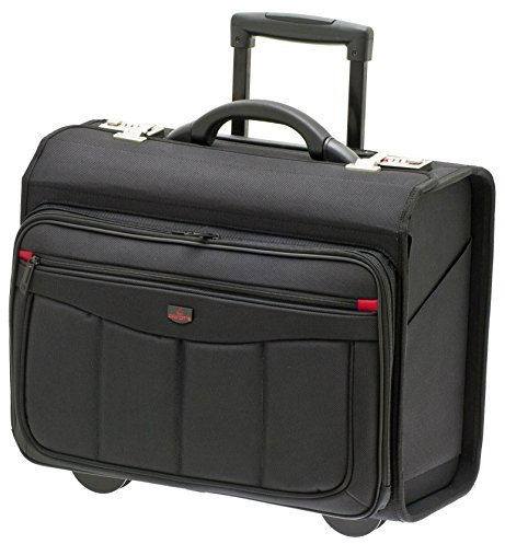 Bowatex Aktenkoffer Pilotenkoffer Laptop Trolley Schwarz 47 cm Davidts