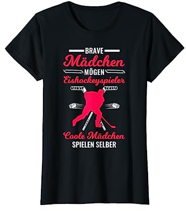 Coole Mädchen Spielen Eishockey Eishockeyspielerin Eishockey T-Shirt