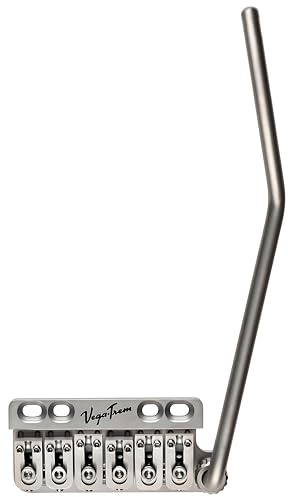 Vega-Trem VT1 Standard 6 Viti Ponte Tremolo Satinato per Chitarra Stratocaster - Installazione Facile Senza Modifiche
