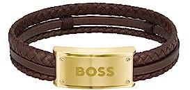 BOSS Jewelry Lederarmband für Herren Kollektion GALEN Braun - 1580424