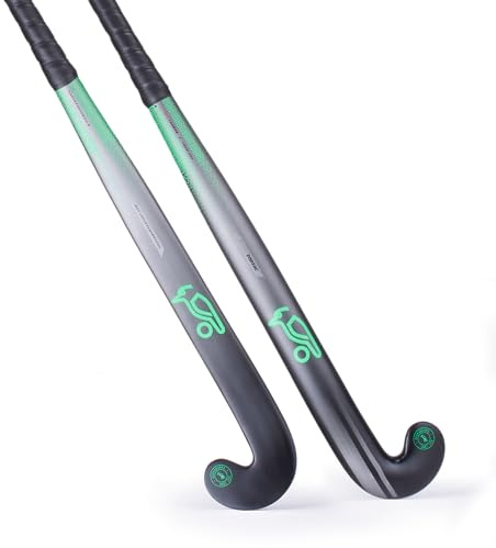 KOOKABURRA Crosse Zodiac Bâton de Hockey sur Gazon Unisexe, Noir/Vert, 37.5 Light