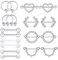 XSDSLS 9 Paar Nippelpiercing Set für Damen,Edelstahl Nippel Piercing,Kubischer Zirkonia Brustwarzenpiercing,Nippel Piercing Herz Barbell Ringförmig für Frauen Mädchen (Silber-2)