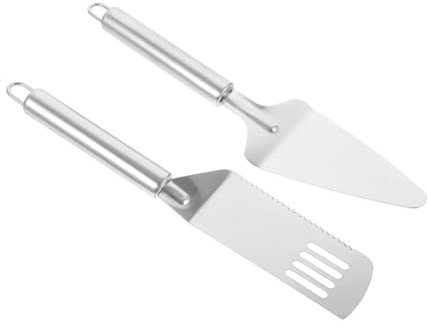 MAGICLULU Palas Para Pizza y Espátula Para Tartas Acero Inoxidable Resistente a Altas Temperaturas