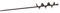 Aqbau® Tarière pour visseuse sans fil 450 mm, foret de jardin, foret de plantation, foret de poteau, foret de terre pour perceuse, outil de creusage pour planter (diamètre 40 mm)