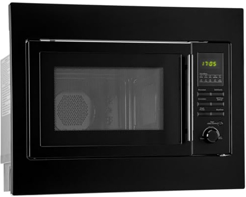 Forno a microonde da incasso Bomann con grill e convezione, 60 cm, Microonde 900 W, Grill 1100 W, Convezione 2500 W, Include griglia e piatto girevole, Microonde da incasso 25 l, MWG 2216 H EB Nero