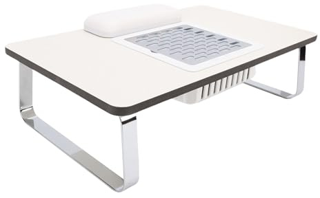 LUCKDANO Tavolo Manicure Scrivania Professionale per Unghie con Aspiratore di Polvere Regolabile e Cuscino per le in Memory Foam per Manicure e Pedicure a Casa (Spina europea)