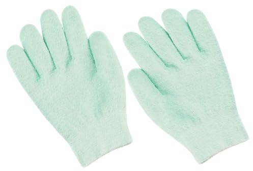 iplusmile Guantes Hidratantes de Gel para Cuidado Piel Manos, un Par, Color Verde, para Spa y Uso Doméstico, Guantes Humectantes para Manos Secas y Agrietadas, Ideales para Hidratación