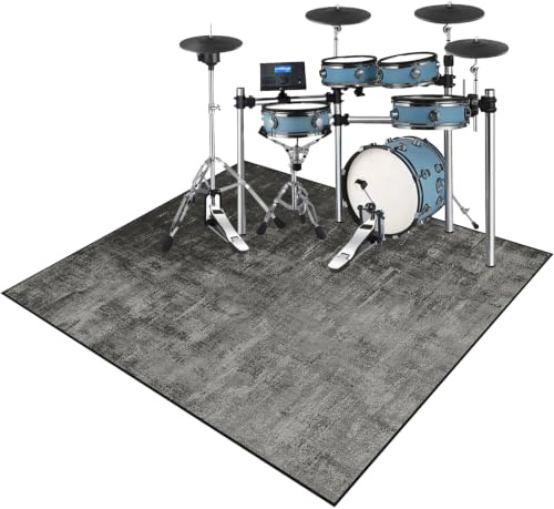 Alfombra para Bateria Electronica Alfombras Acusticas Antideslizantes para Baterías electrónicas Caja Bombo Baterías acústico Tambor Instrumentos Musicales Alfombrillas Insonorizada 200 x 180 cm