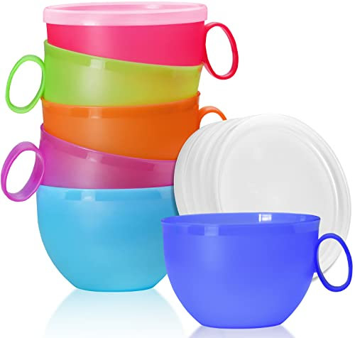 idea-station Neo grande tasse plastique 6 x 500 ml - couleur - avec couvercle - tasse a cafe - camping mug xxl en plastique