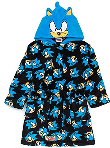 Sonic The Igeles Dressing Gown Kinder Jungen Charakter Bad-Robe 7-8 Jahre