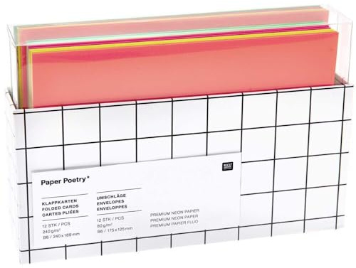 Kartenset B6, Neon Mix, FSC MIX