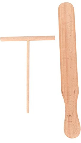 2 PièCes SéRies Ustensiles de Cuisine à CrêPes Spatules de CrêPe en Bois et Ensemble D'éPandeur -Tortilla Râteau Pâte à Tartiner Outils Ustensiles de Cuisine
