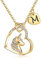 TINGN Collar de Unicornio Regalos para Niña, Chapado en Oro de 14 Quilates Inicial M Corazón Colgante CZ Unicornio Letra Collar Oro para Niñas Cumpleaños Unicornios regalos para Niña Mujeres Joyería