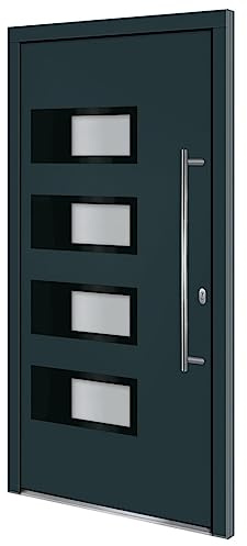 vidaXL Porta Ingresso Antracite 110x210 cm in Alluminio e PVC
