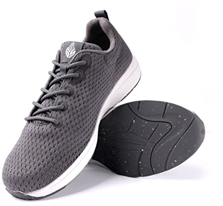 Green Steps Zapatillas ortopédicas con soporte del arco plantar fabricadas a partir de materiales sostenibles. Brindan comodidad y apoyo para aliviar el dolor en el pie Gris Talla 38