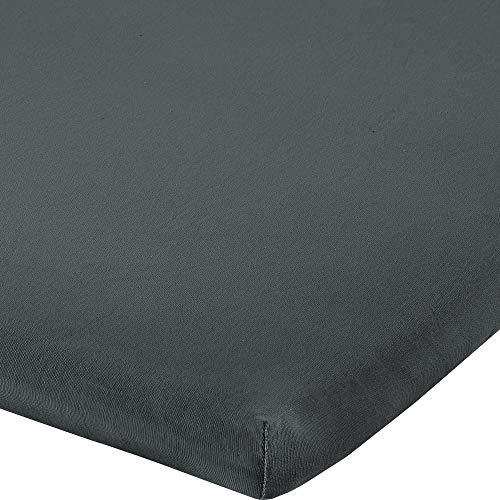 Erwin Müller Topper-Spannbettlaken Murnau Single-Jersey - anthrazit Größe 180x200 cm - 200x200 cm - bis 10 cm Höhe geeignet, atmungsaktiv, strapazierstark