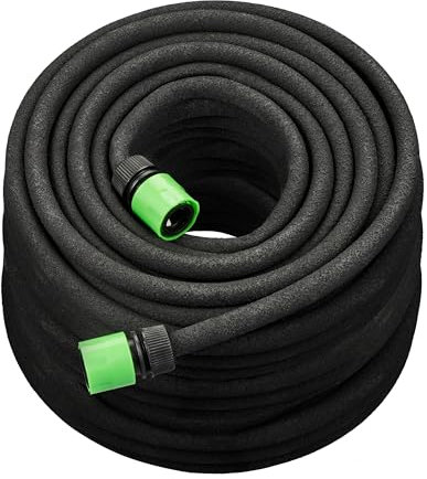 Relaxdays Tuyau d'arrosage, 30 m, pour Vos carrés potagers surélevés ou Vos Haies, pour Le Jardin, Noir