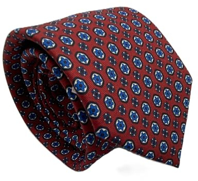A.CARACCIOLO Cravatta uomo Sartoriale in seta - Squisita fattura ed elegante varietà (BORGOGNA)