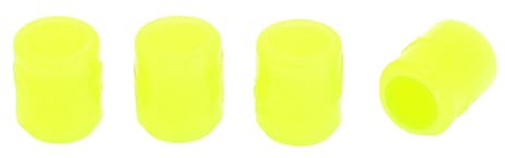 Partuto 4 Tapas de Válvula de Neumático con Diseño de Ganado para Coche Camión Motocicleta Bicicleta Cubiertas de Poliestireno Amarillo Decorativas 8x17mm