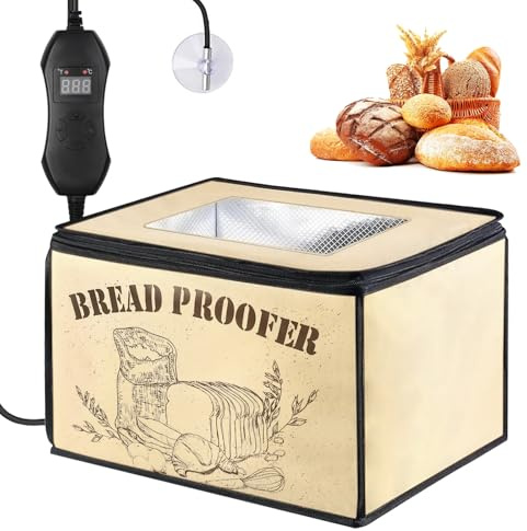 TECKZOON Bread Proofing Box, Sourdough Bread Fermentation Box with Adjustable Temperature and Timer, for Homemade Bread and Yoghurt