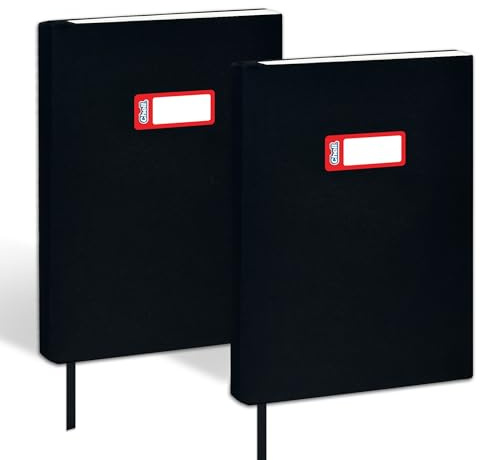 Chell Black Fabric Book Covers 6x9, Book Sox Up to 8.5x9.5, 2 Pack