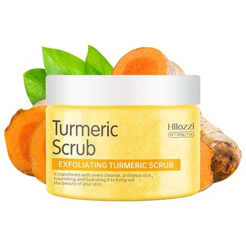 Salt Body Scrub 200g /7oz Hydrating & Moisturizing Gentle Body Polish for All Skin Types (Turmeric Scrub)