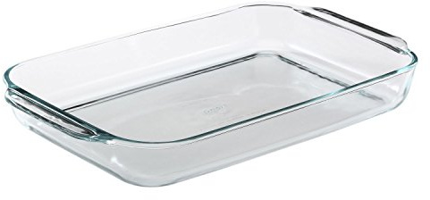 Pyrex Bakeware 4.8 Quart Oblong Baking Dish, Clear