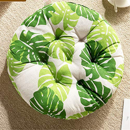 Chickw1 Kissen Stuhl, Stuhlkissen Bequemes Dicke Polsterung Steppkissen Bodenkissen Weich Sitzkissen für Stühle für Indoor und Outdoor aus (40x40cm,Grünes Blatt)