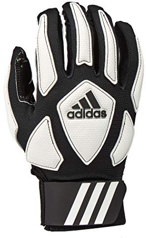 adidas Scorch Destroy 2 Full Finger Football Lineman Glove, Black/White, 2X-Large