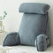 HEATHE Oreiller De Lecture avec Accoudoirs,Grand Lit Dossier Coussin,avec Repose Nuque,pour Le Soutien du Dos et du Cou Pendant la Lecture - 75×40×50cm (Blue Gray)