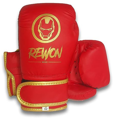 REWON Kinder Boxhandschuhe 6 oz, Jungen und Mädchen Boxhandschuhe 5-8 Jahre, junior Boxhandschuhe für Sparring Kickboxen MMA Kampfsport Training