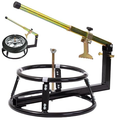 TOPWAY Motorcycle Tyre Changer Bead Breaker for 16''-21 Wheel Motorbike Tire Change Stand Dirt Bike Changing Stand Mount