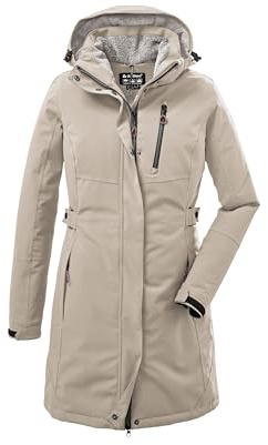 killtec Donna Parka funzionale con cappuccio senza zip KOW 165 WMN PRK, hell taupe, 40, 37726-000
