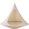 Inscrip Altalena sospesa con corda regolabile, 1200D Oxford, poltrona sospesa sensoriale per esterni, interni, campeggio, spiaggia (beige, Ø 150 cm)