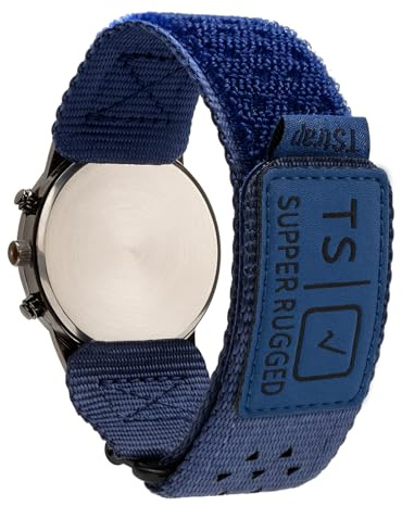 TStrap Nylon Sport Watch Strap - Blue Quick Release Watch Bands for Men Women - Athletic Military Smart Watch Bracelet Strap Replacement - 18mm 20mm 22mm