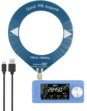 Radioförstärkare, FM-husförstärkare, med antenn 800 mA batteri 4,8 cm IPS-skärm HD-display LSB USB AM för dator garage fordon resor arbetsplats karaoke bar