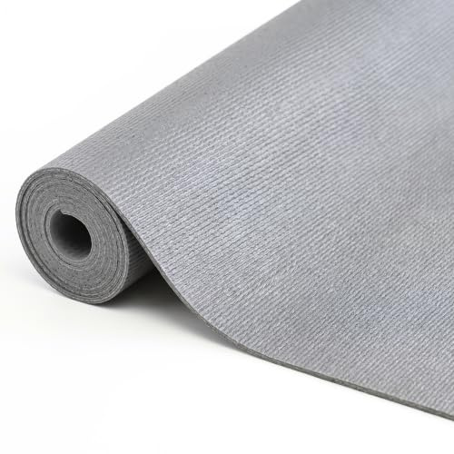GEEZY Kitchen Drawer Liner - Grey Shelf Liner Roll & Non-Adhesive Mat | Anti-slip waterproof surface protects cabinets from spills & scuffs. Easily cut to size. Durable BPA-free design wipes clean.