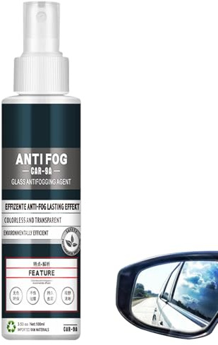Spray antivaho para lentes – 100 ml – Defogador de parabrisas – abrillantador de gafas – Pintura para limpiar gafas – Protección contra la niebla de los auriculares | Ayuda visual fiable para uso en