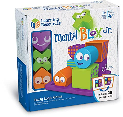 Learning Resources Gioco Mental Blox Jr. - Pensiero Critico, Risoluzione Problemi, Memoria, 26 Lettere Minuscole, 20 Sfide, per Bambini da 4 Anni