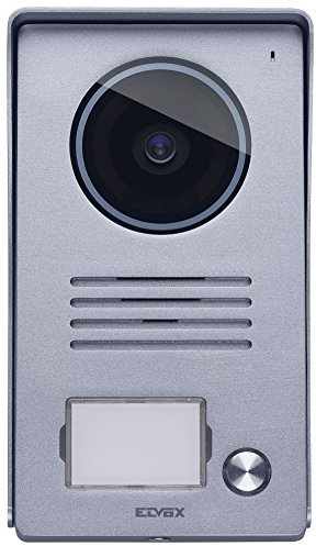 Vimar 40921.P1 Targa esterna audio/video in alluminio, per videocitofono vivavoce a colori LCD 7in con cornice parapioggia, 1 pulsante, installazione a parete