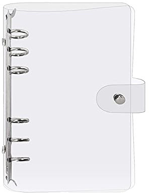 Eachbid Ringbuch aus PVC 6 Löcher mit transparentem weichem Einband für A5-Ordner (transparent)