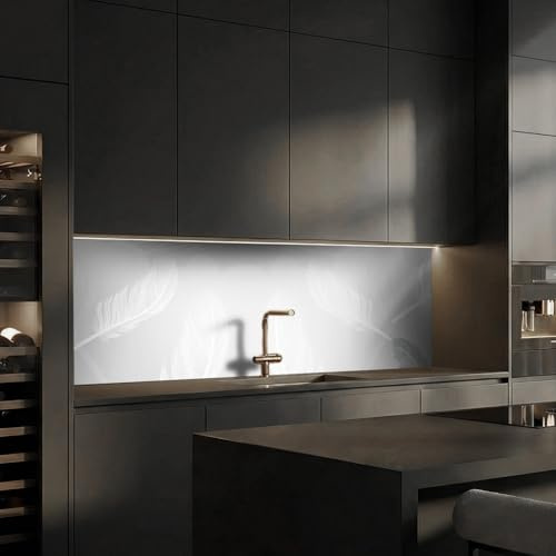 Dedeco Köksvägg motiv: Konst V5, 5 mm hårdskum plastplatta PVC som stänkskydd köksvägg väggskydd vattentätt, inklusive UV-lack glänsande, alla underlag, 260 x 60 cm
