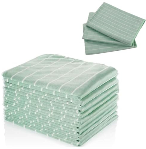 MadongJ Set 25/7/15 Panni per Pulizia Bambù, Panno in Microfibra Bambù 40x40cm, panno rapido lava e asciuga, senza aloni, extra assorbenti, per finestre, cucina, casa, auto