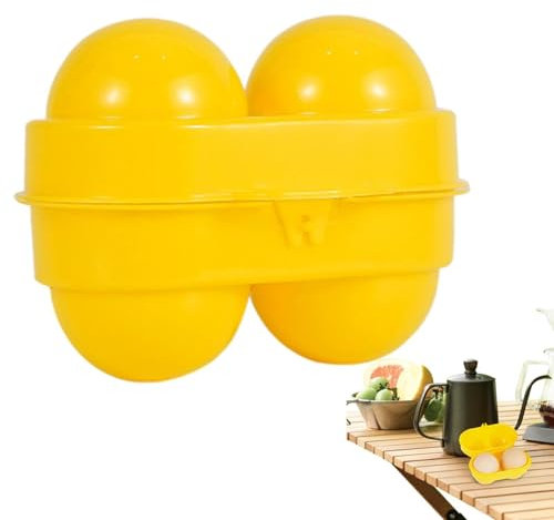 Porte-œufs de camping | Boîte à œufs de camping à 2 compartiments | Boîte de rangement à œufs en polypropylène résistant aux chocs avec plateau à œufs distributeur de transport pour cuisine