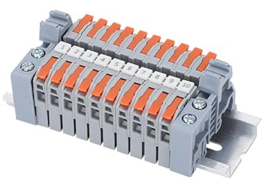 Alriedy Holliklämmor LT-2,5 orange serieklämma, klämlist elektrisk för snabb tråd, genomgångsklämma för elektriska kabelanslutningar, lämplig för gör-det-själv-projekt och elektroteknik
