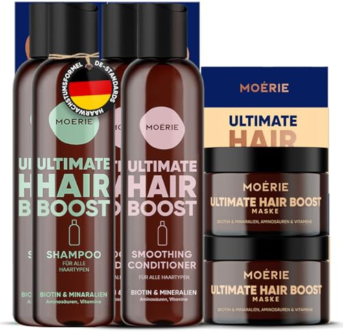 Moérie Hair Growth Shampoo, Conditioner and Mask - Hair Loss Solution with Biotin and Rosemary, Thickening Hair Regrowth Set for Thinning Hair - Ultimate Hair Growth Care (Double)