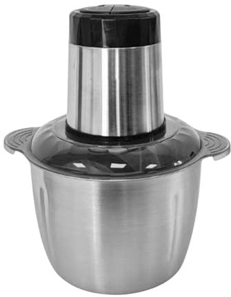 Bomefoi Picadora de carne, picadora eléctrica | 2 litros multifunción picadora de acero inoxidable compacta para picar cebollas y preparar comidas en la cocina casa